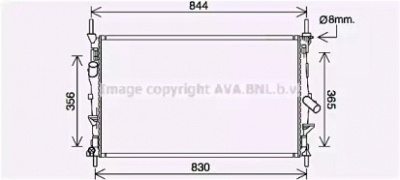 AVA QUALITY COOLING fd2628 -  Радиатор, охлаждение двигателя